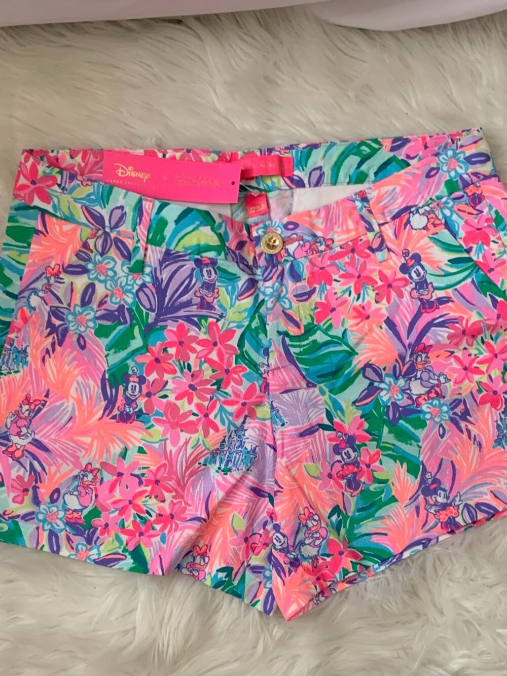 DISNEY PARKS X LILLY PULITZER Disney Dreaming Callahan Shorts Sz 8